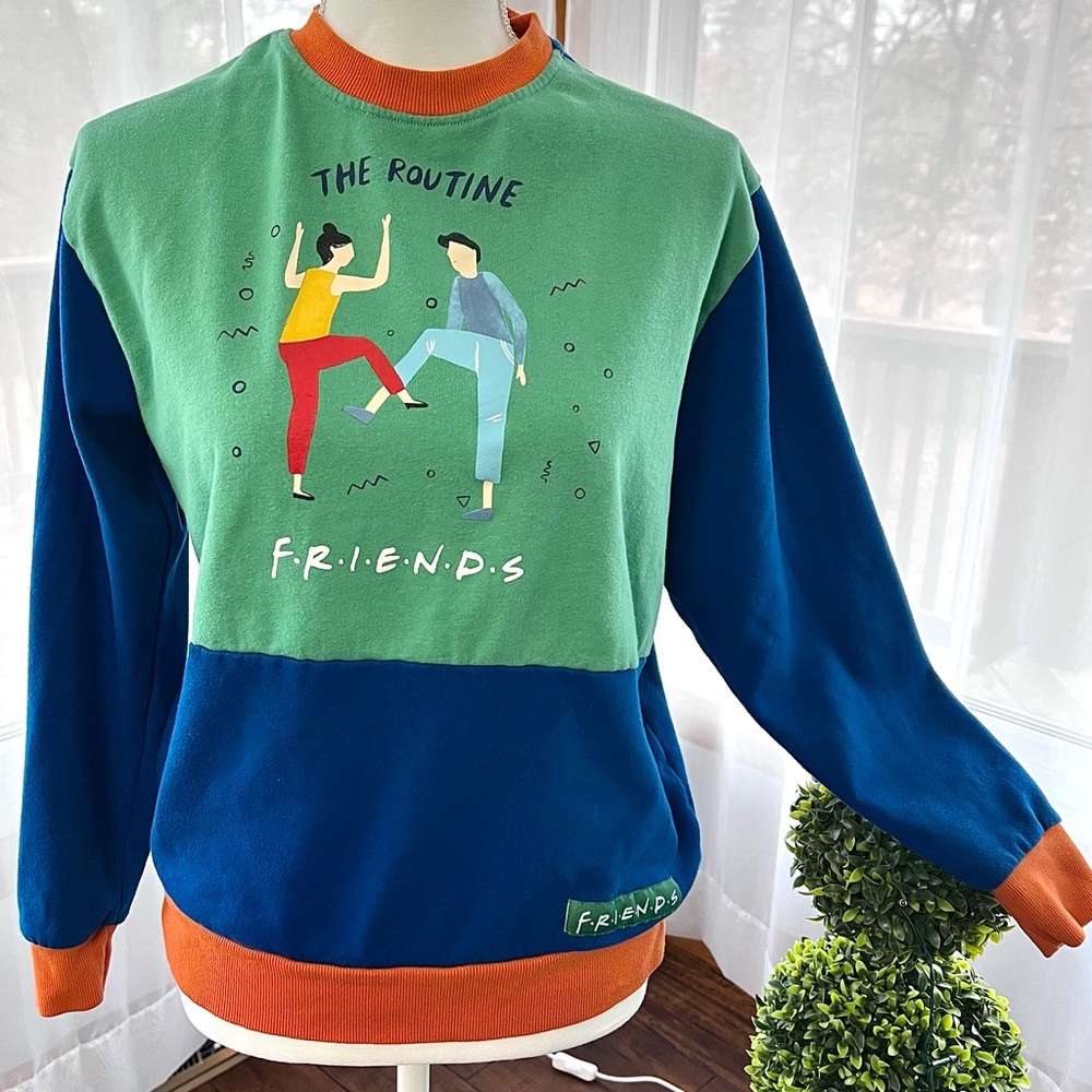 Culturefly Vintage The Routine Colorblock Sweatshirt Ross & Monica Size Medium - Picture 2 of 11